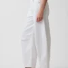Jeans taille haute ultra-doux à ceinture, coupe en fer à cheval