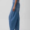 Jeans taille haute ultra-doux à ceinture, coupe en fer à cheval