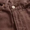 Jeans taille haute ultra-doux à coupe « barrel » et croisement