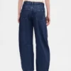 Jeans taille haute ultra-doux à coupe en fer à cheval et croisement