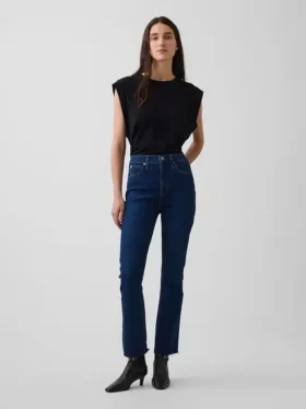 Jeans taille haute évasé