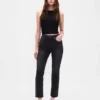 Jeans taille haute évasé