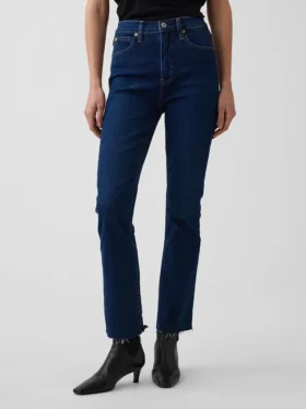 Jeans taille haute évasé