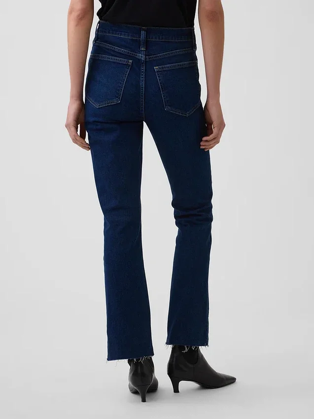 Jeans taille haute évasé