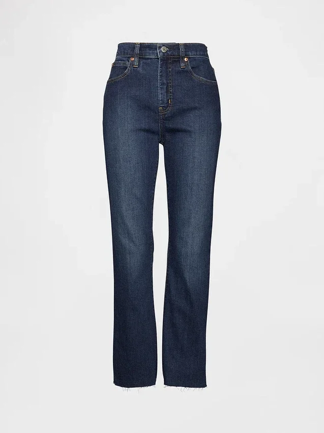 Jeans taille haute évasé