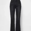 Jeans taille haute évasé