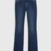 Jeans taille mi-haute à coupe « baby bootcut »