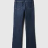 Jeans taille mi-haute à coupe « baby bootcut »