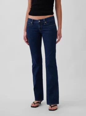 Jeans taille très basse, long et ajusté