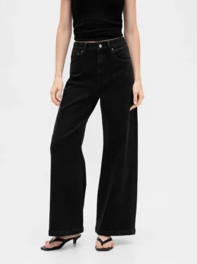 Jeans à taille très haute et jambes larges