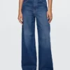 Jeans à taille très haute et jambes larges