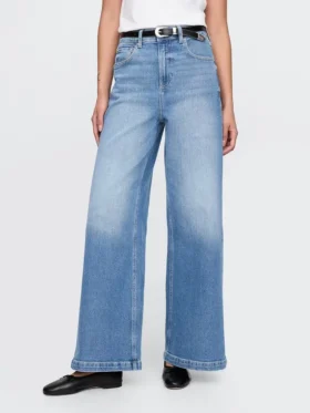 Jeans à taille très haute et jambes larges