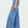 Jeans à taille très haute et jambes larges