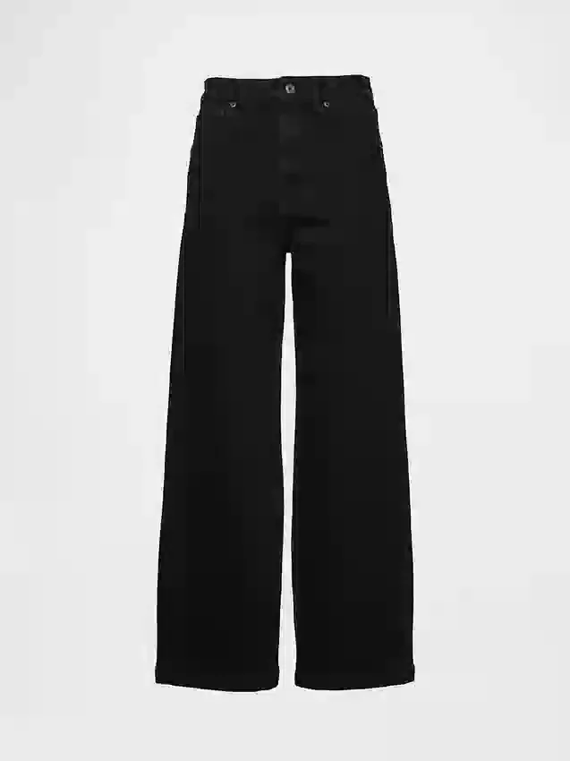 Jeans à taille très haute et jambes larges