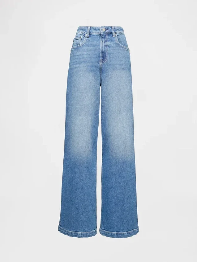 Jeans à taille très haute et jambes larges
