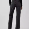 Jeans évasé ample et rigide à taille mi-haute