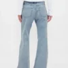 Jeans évasé ample et rigide à taille mi-haute