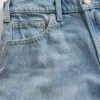 Jeans évasé ample et rigide à taille mi-haute
