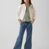 Jeans évasés amples à taille basse avec coutures pour enfants