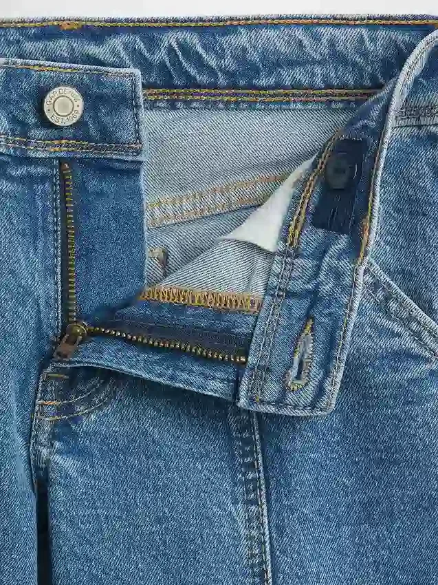 Jeans évasés amples à taille basse avec coutures pour enfants