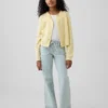 Jeans évasés décontractés à taille basse et braguette à lacets pour enfant