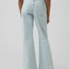 Jeans évasés décontractés à taille basse et braguette à lacets pour enfant