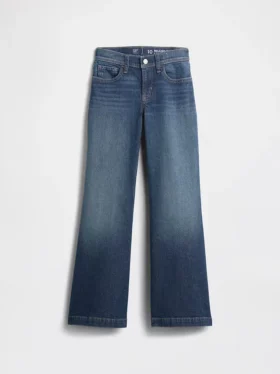 Jeans évasés décontractés taille basse pour enfant