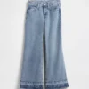 Jeans évasés décontractés taille basse pour enfant