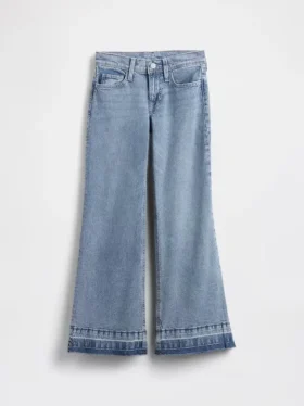 Jeans évasés décontractés taille basse pour enfant
