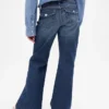 Jeans évasés décontractés taille basse pour enfant