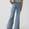 Jeans évasés décontractés taille basse pour enfant