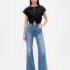 Jeans évasés décontractés à taille haute