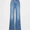 Jeans évasés décontractés à taille haute