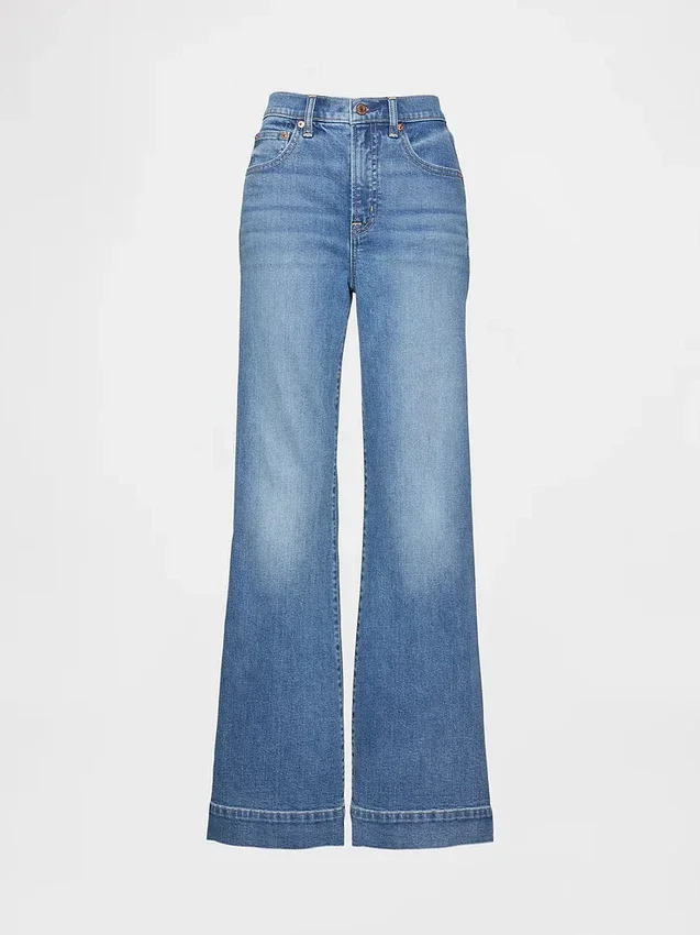 Jeans évasés décontractés à taille haute