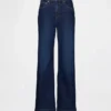 Jeans évasés décontractés à taille haute