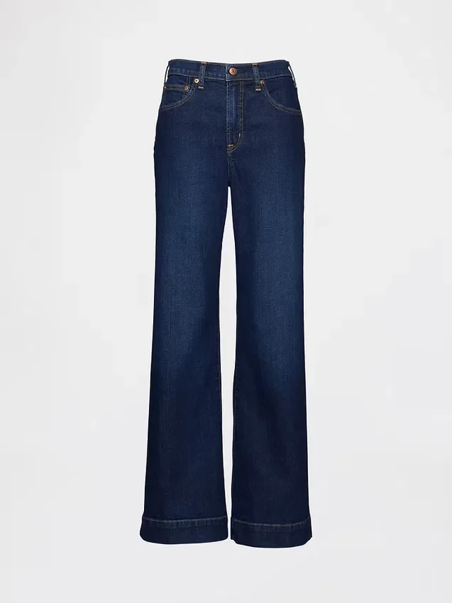 Jeans évasés décontractés à taille haute