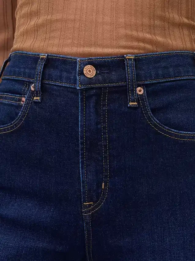 Jeans évasés décontractés à taille haute