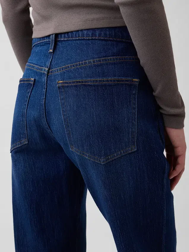 Jeans évasés décontractés à taille mi-haute