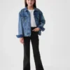 Jeans évasés à taille haute pour enfants, style années 70