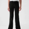 Jeans évasés à taille haute pour enfants, style années 70