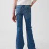 Jeans évasés à taille haute pour enfants, style années 70
