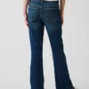 Jeans évasés à taille haute pour enfants, style années 70