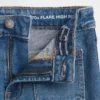 Jeans évasés à taille haute pour enfants, style années 70