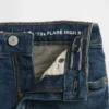 Jeans évasés à taille haute pour enfants, style années 70