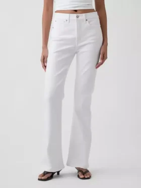 Jeans évasés taille haute style années 70