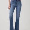 Jeans évasés taille haute style années 70