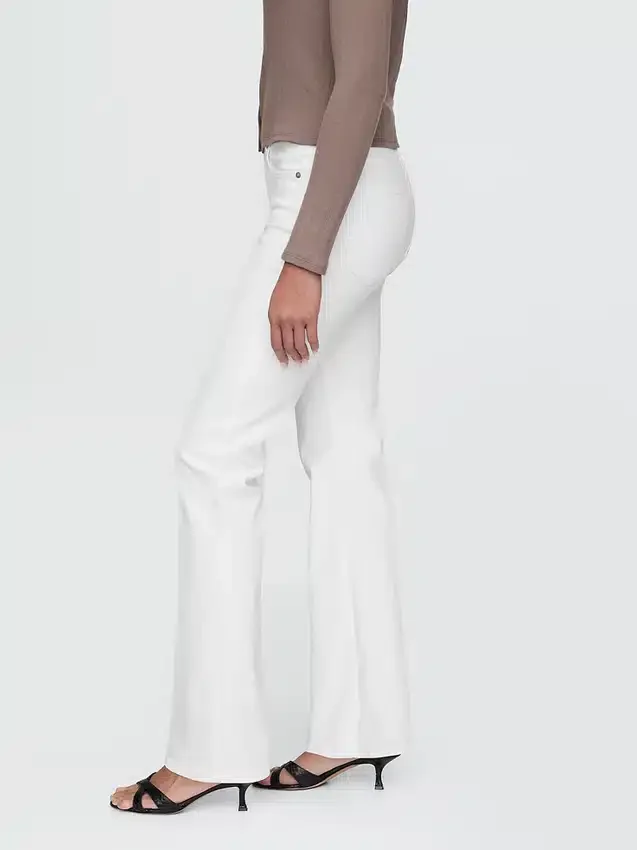 Jeans évasés taille haute style années 70
