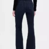 Jeans évasés taille haute style années 70
