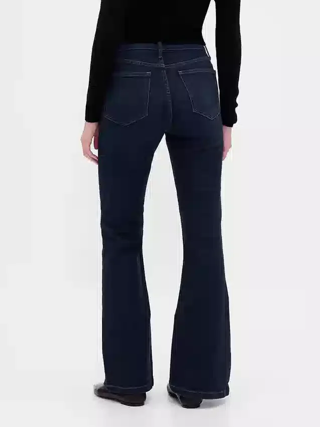 Jeans évasés taille haute style années 70