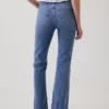 Jeans évasés taille haute style années 70